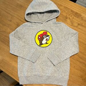 Buc-ee’s Kids Gray Hoodie with Mascot Graphic YM